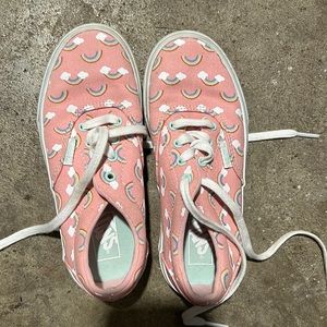 Rainbow and pink youth tennis shoes!